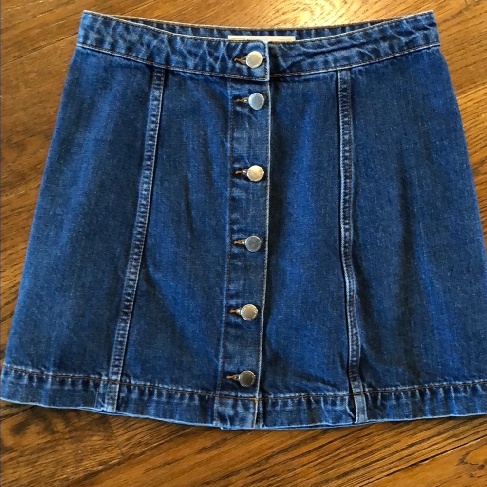 Topshop denim skirt with front buttons